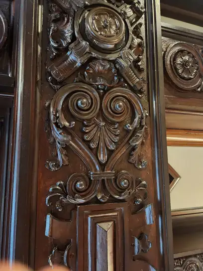 Ornate decorative plaster trim at the Fairmont Empress, the kind of original profile we scanned on site