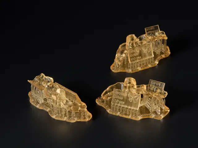 Three 3D printed dental surgical guides in clear resin